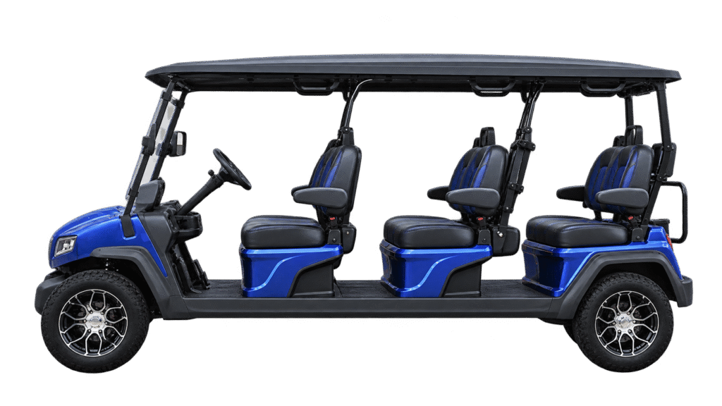 Blue D5 Ranger 6 electric buggy in side profile